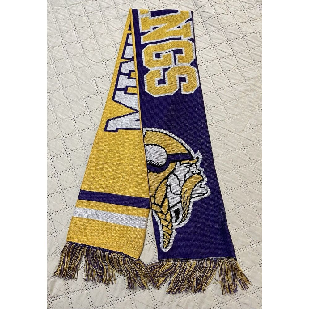 Minnesota‎ Vikings Scarf By Reebok Team Apparel Double Sided